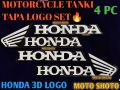 Honda Tanki Tapa Logo 3D Monogram Bike (Complete Set) CD-70 & CG-125. 