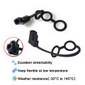 SAE Cable Dust Cap(Upgrade) 2 Pin Plug Stopper Replacement Waterproof Cover Lid Top Protect Solar Motor Harness Connector.