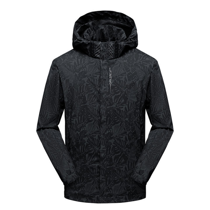 2025%20Men's%20Casual%20Waterproof%20Windbreaker%20Jacket%20Full%20Zip%20Up%20Hooded%20Shell%20Outdoor%20Hiking%20Coat%20For%20Autumn%20Plus%20Size%20-%20Image%203