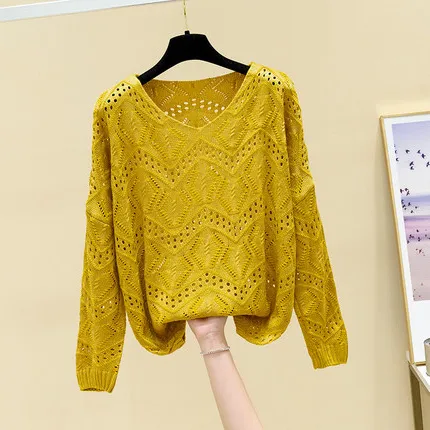 Pointelle%20Knit%20Top%20Long%20Sleeve%20Cropped%20Plain%20Pullover%20Women%20Jumper%20Knitwear%20Spring%20Summer%20Basic%20Outfit%20-%20Image%203