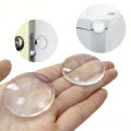 6pcs Door Handle Bumper Pad Self Adhesive Transparent Silicone Wall Protector Anti Bump Washable Reusable Round Door Stopper. 