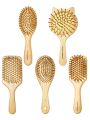 Eco Bamboo Hair Brush Nature Wooden Anti-Static Detangle Brush Hair Scalp Massage Comb Air Cushion Styling Tools for Women Men. 