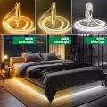 Tuya Smart WiFi COB LED Strip Light 320leds/M 12V Warm White Wardrobe Cabinet Lighting Room Decor  for Alexa  Assistant lightify. 