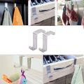 Pack Of 2 - Stainless Steel Over the Door Hanger Cabinet Hooks. 