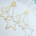 Star korean earings silvee golden earings dandling earings sparklers _pk. 