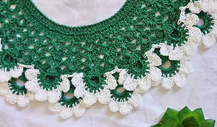Handmade%20Fashionable%20cute%20Crochet%20Baby%20Neck%20Design%20dress%20for%20girls%201%20peices%20white%20and%20Green%20Colour%20Kushikatar%20jamar%20gola%20crochet%20baby%20neck%20design%20-%20Image%204