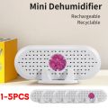 Electric Dehumidifiers USB Charging Mini Portable Air Dehumidifier Moisture Absorbing Machine for Wardrobe Shoe Cabinet Bookcase. 