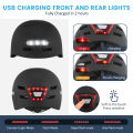 GUDOOK Adult Bike Helmet with Light - Bicycle Helmets Men - Women - Front and Back LED Lights for  Scooter， Cycling, Skating. 
