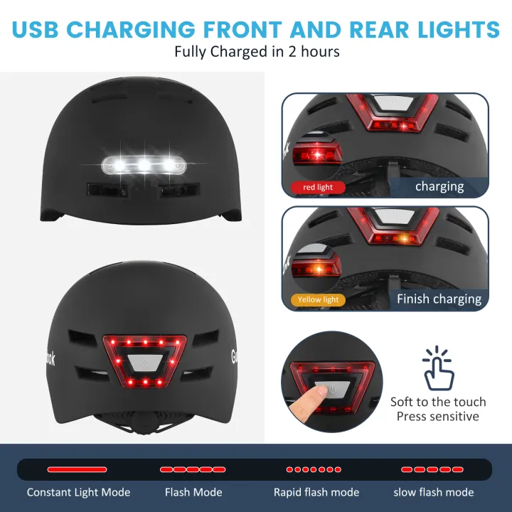 GUDOOK%20Adult%20Bike%20Helmet%20with%20Light%20-%20Bicycle%20Helmets%20Men%20-%20Women%20-%20Front%20and%20Back%20LED%20Lights%20for%20%20Scooter%EF%BC%8C%20Cycling,%20Skating%20-%20Image%205