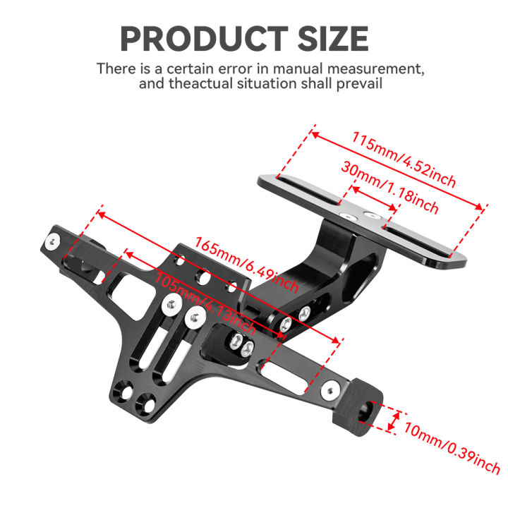 Motorcycle%20License%20Plate%20Bracket%20Tail%20Tidy%20Fender%20Eliminator%20Number%20Holder%20Support%20Universal%20Accessories%20For%20Yamaha%20-%20Image%202