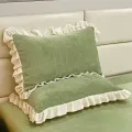 Lace  Thickened Milk Velvet Pillow Case Pair   Cozy Skin-friendly Dual-sided Pillowcase Single Person Pillow. 
