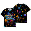 New Summer 3D ROBLOX Game Blox Fruits Fashionable Comfortable Simple Casual Sports Short-sleeved T-shirt Children's Clothing. 