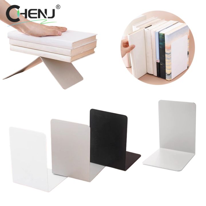 1pcs Desktop Organizer L-shaped Desk Bookends Durable Display Book Stand Simple INS Book Support Rack Minimalism