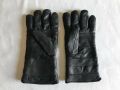 leather gloves. 