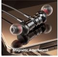 Neckband Bluetooth Neckband Earphones Deep Bass Stereo Magnetic Attraction 40H Playtime Type-C Charging Waterproof - Black. 