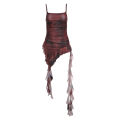 Nibber 2026 Summer Sisters Party Gradient Retro Ruffles Sweet Gentle  Hot Cool Cool Women'S Thin Mini Tassel Sling Dress. 
