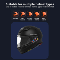 FunBug Bluetooth Headset Earphone for Helmets - K06 / K06A Universal Wireless Motorcycle Headset - Waterproof, 50H Playtime, Hands-Free Calling, Noise Cancellation Mic - RGB FlashLight for Bikers, Delivery & Touring. 