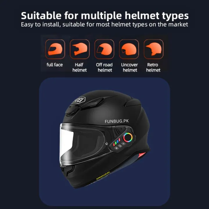FunBug%20Bluetooth%20Headset%20Earphone%20for%20Helmets%20-%20K06%20/%20K06A%20Universal%20Wireless%20Motorcycle%20Headset%20-%20Waterproof,%2050H%20Playtime,%20Hands-Free%20Calling,%20Noise%20Cancellation%20Mic%20-%20RGB%20FlashLight%20for%20Bikers,%20Delivery%20&%20Touring%20-%20Image%208