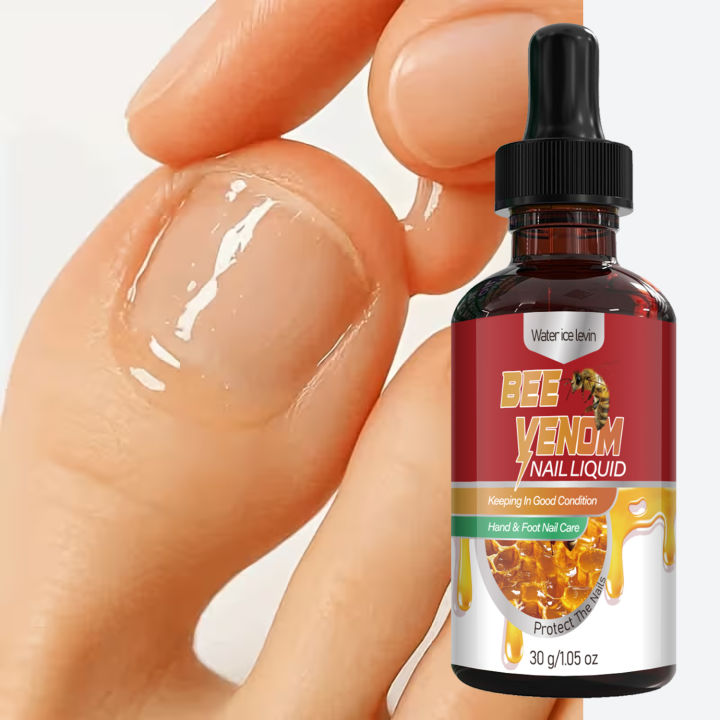 Water ice levin Bee Venom Nail Liquid Hand and Foot Nail Care Strengthening Moisturizing for Healthy Looking Nails 30g