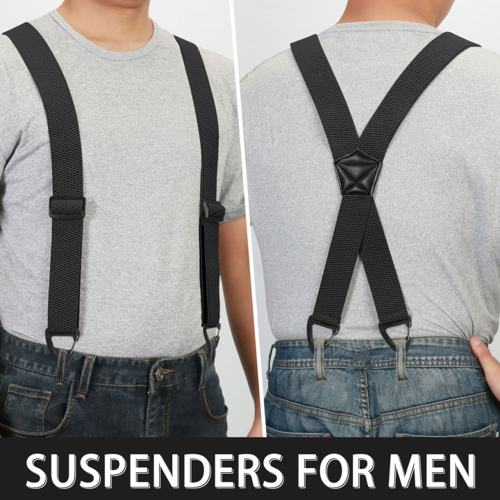 Hidden%20Suspenders%20for%20Men%201.6"%20Wide%20Elastic%20Adjustable%20Work%20Suspenders%20Heavy%20Duty%20with%204%20Snap%20Loop%20X-back%20Braces%20for%20Trousers%20-%20Image%202