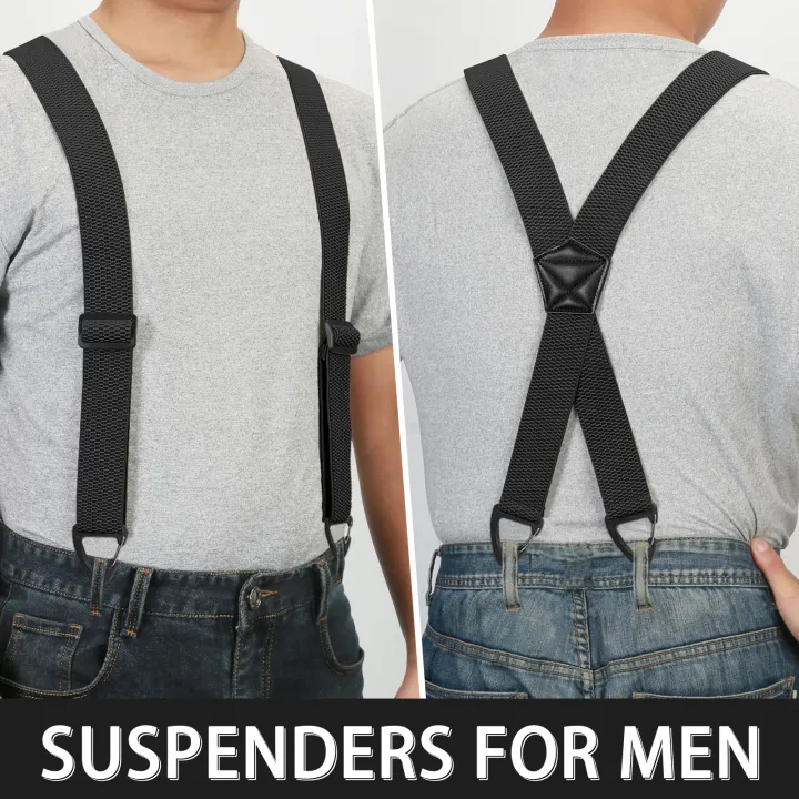 Hidden%20Suspenders%20for%20Men%201.6"%20Wide%20Elastic%20Adjustable%20Work%20Suspenders%20Heavy%20Duty%20with%204%20Snap%20Loop%20X-back%20Braces%20for%20Trousers%20-%20Image%202