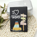 1 Piece I Love Travel Pu Leather Passport Cover Case Holder Wallet Travel Accessories for Men or Women.