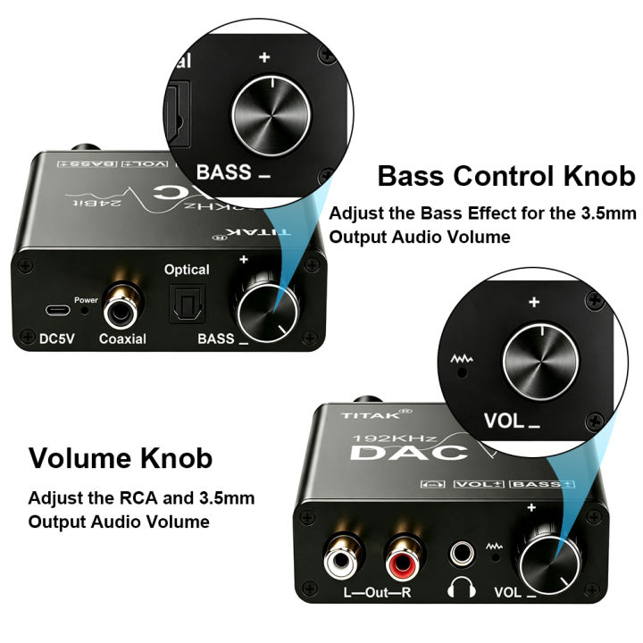 192KHz/24Bit%20DAC%20Digital%20to%20Analog%20Audio%20Converter%20Digital%20SPDIF%20Optical%20Toslink%20Coaxial%20to%20Analog%20Stereo%20L/R%20RCA%20and%203.5mm%20Jack%20-%20Image%205