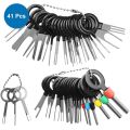 41PCS Terminal Removal Tool Kit Depinning Tool Set Terminal Ejector Kit for Release Car Wires From Connector Terminals.