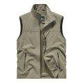 New Men Spring Vest Outdoor Men's Sleeveless Waistcoat Multiple Pockets Plus Size Male Fishing Vest Outwear.