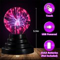 3 Inch Magic Plasma Ball Lamp Touch Sensitive Atmosphere Night Light Novelty Lamp Kids Birthday Christmas Gift. 