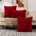 Christmas Red Taffeta Turtle Back Throw Pillow Covers Decor, Home Decor, Room Decor White Pillowcase for sofa 45x45CM.