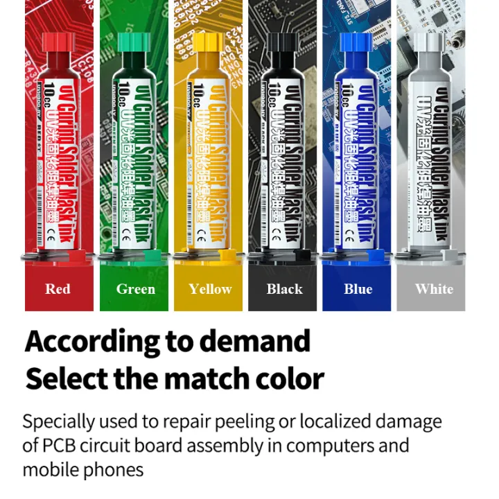 MECHANIC%20UV%20Solder%20Mask%20Ink%20Black/Blue/Green/Red/Yellow/White%20Welding%20Oil%20BGA%20PCB%20Circuit%20Board%20Paint%20Prevent%20Corrosive%20Arcing%20-%20Image%202