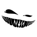 16*8.8cm Car Stickers Devil Slanted Eyes Bad Smile Motorcycle Window Personalized Creative Reflective Car Stickers. 