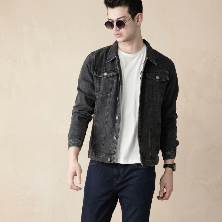 Men's 4picece Combo Pack Fashionable Denim Fabrics Jeans Jacket