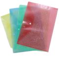 04 Pcs My Clear Bag 17c (Hard) / My Clear File / Button File / Documents Carrier Soft File For Office School Home & Multipurpose Use.