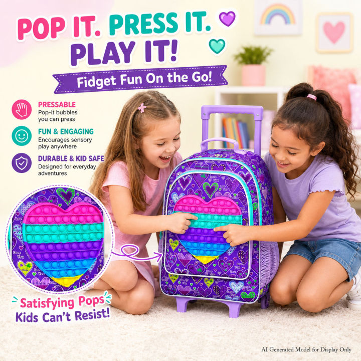 3PCS%20Rolling%20Backpack%20for%20Girls,%20Kids%20Roller%20Wheels%20Bookbag,%20Wheeled%20School%20Bag%20with%20Lunch%20Bag%20-%20Heart%20Purple%20-%20Image%206