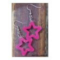 Star Earrings Epoxy Resin Earrings. 
