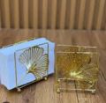 Creative Gold Metal Tissue Holder Storage Organizer Napkin Holder For Dinner Table. 