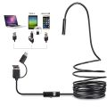 Practical 7MM Android Endoscope 3 in 1 USB/Micro USB/Type-C Borescope Inspection Camera IP67 Waterproof for Smartphone Computers.