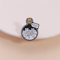 Cartoon Cat Happiness Potion Enamel Pin Cat Enthusiasts Metal Brooch Lapel Backpack Badge Funny Jewelry  For Kids Friends. 