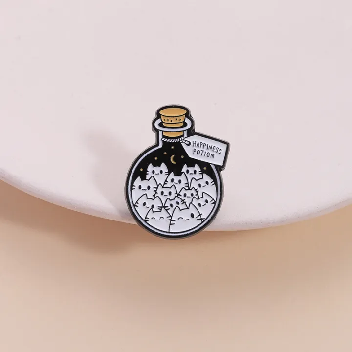Cartoon%20Cat%20Happiness%20Potion%20Enamel%20Pin%20Cat%20Enthusiasts%20Metal%20Brooch%20Lapel%20Backpack%20Badge%20Funny%20Jewelry%20%20For%20Kids%20Friends%20-%20Image%202