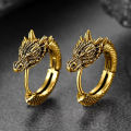 Huitan Trendy Male Dragon Hoop Earrings Hip Hop Style Punk Party Accessories Unisex Daily Wearable Personality Jewelry Drop Ship.