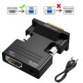 HDMI-compatible Female To VGA Male Converter VGA to HDMI Female Adapter For PC Laptop to HDTV Projector Video Audio Converter. 