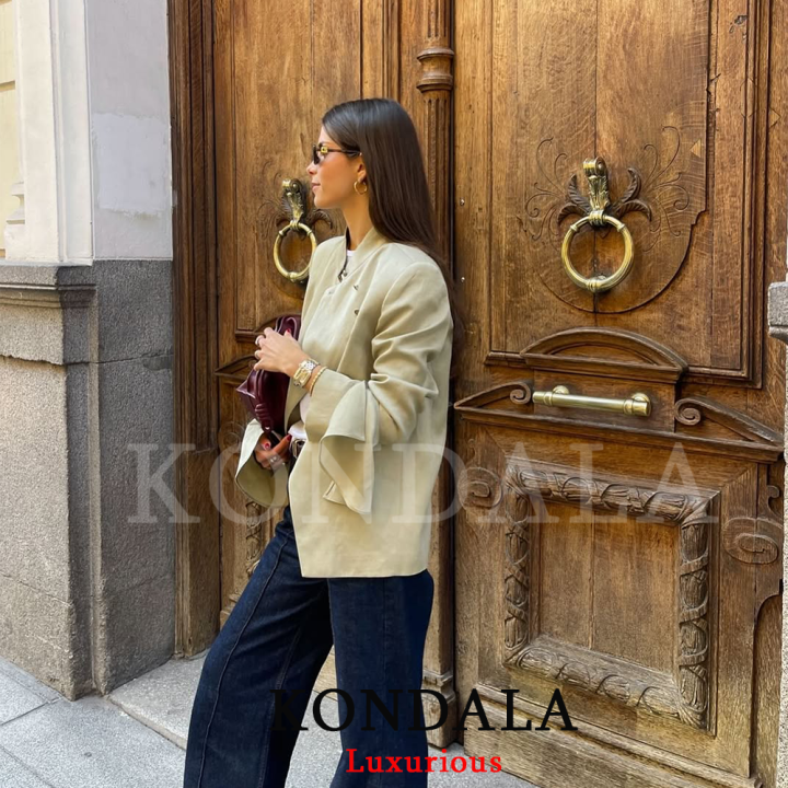 KONDALA%20Vintage%20Office%20Lady%20Satin%20Blazer%20Green%20Solid%20Turtleneck%20Loose%20Blazer%20Fashion%202026%20Spring%20Summer%20Holiday%20Female%20Blazer%20-%20Image%202