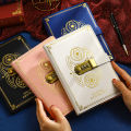 Retro Password Book A5 With Lock Diary Notebook Creative Traveler Compass Hand Ledger Student Notepad Stationery Secretly Note. 