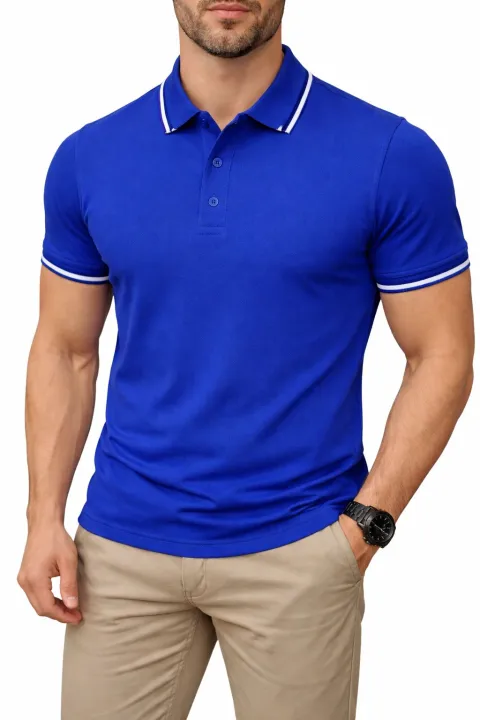 Royal%20Blue%20Colour%20PK%20Cotton%20Polo%20T-shirt%20For%20Man's%20-%20Image%209