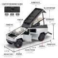 1:24 Scale tesla CYBERTRUCK camping RV Alloy diecast Toy Model with Sound, Light & Spring. 