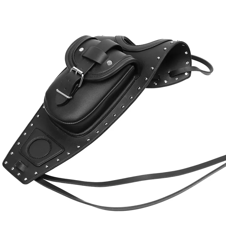 Motorcycle%20Black%20Front%20Leather%20Oil%20Fuel%20Tank%20Cover%20Storage%20Bag%20For%20Harley%20Sportster%20Iron%20XL%20883%201200%20Forty%20Eight%20Seventy%20Two%20-%20Image%202