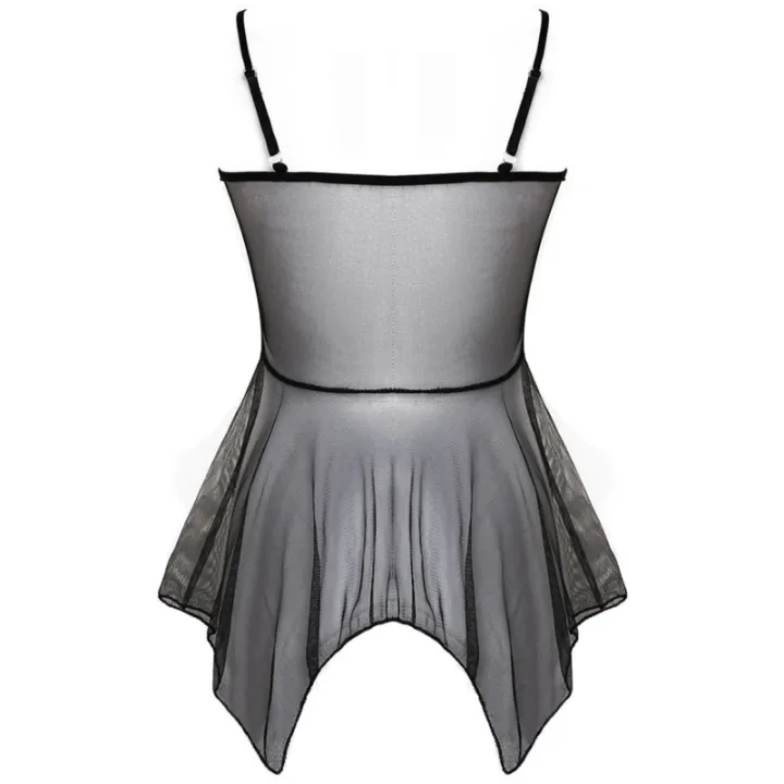 Lingerie%20Women%20Silk%20Lace%20Sleeveless%20Babydoll%20V%20Neck%20Nightdress%20Nightgown%20Short%20Sleepwear%20Night%20Dress%20Underwear%20-%20Image%204