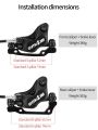 MEROCA NEW M4S 4-Piston MTB Hydraulic Brakeset Split Brake Left rear and Right front Brake 850mm/1600mm For MTB Bike Disc Brake. 